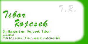 tibor rojcsek business card